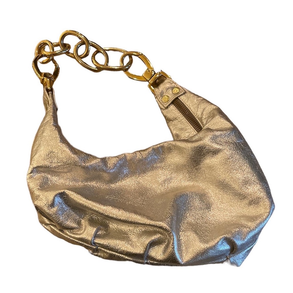 Julie K silver metallic chain-strap bag!!!!
